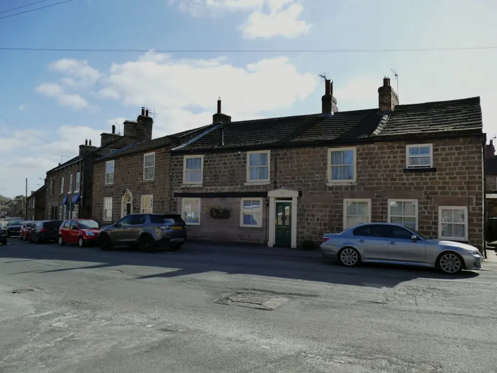 Stone terraced houses on Castle Street, Spofforth