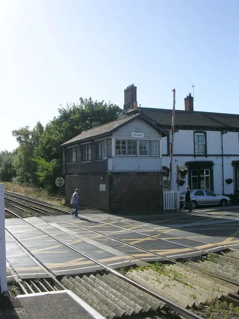 Starbeck signal box and the level crossing on High Street
